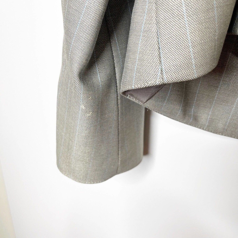Lafayette 148 Pin Stripe Blazer Women's Gray Size 6 - Picture 3 of 8